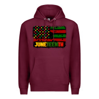 Burgundy juneteenth american flag Premium Hoodie - CowGirlArtShop