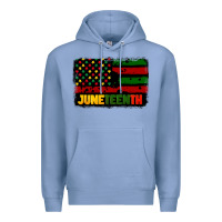 Colony Blue juneteenth american flag Premium Hoodie - CowGirlArtShop
