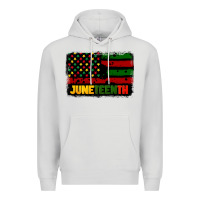 Dove Grey juneteenth american flag Premium Hoodie - CowGirlArtShop