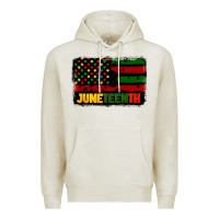 Oatmeal Heather juneteenth american flag Premium Hoodie - CowGirlArtShop