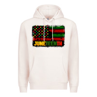 Pale Pink juneteenth american flag Premium Hoodie - CowGirlArtShop