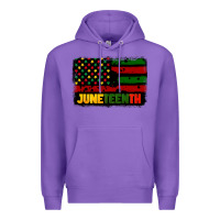 Purple juneteenth american flag Premium Hoodie - CowGirlArtShop