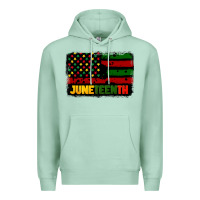 Seafoam juneteenth american flag Premium Hoodie - CowGirlArtShop
