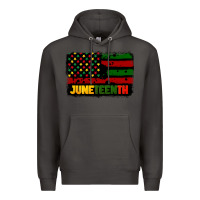 Smoke juneteenth american flag Premium Hoodie - CowGirlArtShop