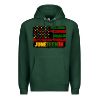 Sports Green juneteenth american flag Premium Hoodie - CowGirlArtShop