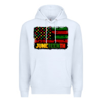 White juneteenth american flag Premium Hoodie - CowGirlArtShop