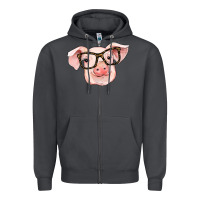 Smoke pig with glasses Zipper Hoodie - RanaPortraitStore
