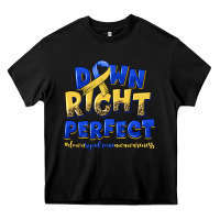 Black down right perfect down syndrome Heavy Core Tee - Artiststas