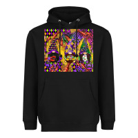 Black mardi gras gnome Heavyweight Hoodie - CowGirlArtShop