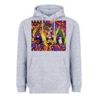 Heather Grey mardi gras gnome Heavyweight Hoodie - CowGirlArtShop
