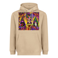 Mushroom mardi gras gnome Heavyweight Hoodie - CowGirlArtShop