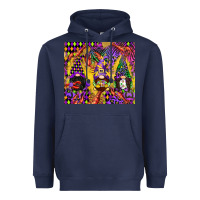 Navy mardi gras gnome Heavyweight Hoodie - CowGirlArtShop