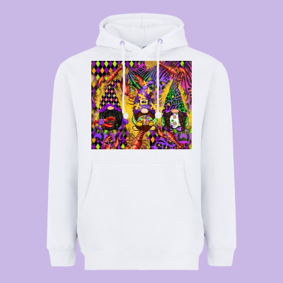 Mardi Gras Gnome Heavyweight Hoodie Designed By Cowgirlartshop