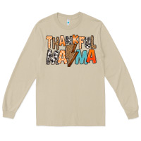 Mushroom Thankful Mama Long Sleeve Tee - MaliasSmallBusiness
