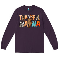 Plum Thankful Mama Long Sleeve Tee - MaliasSmallBusiness