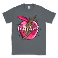 Charcoal Heather teacher lightning bolt valentine s day Classic Tee - MaliasSmallBusiness