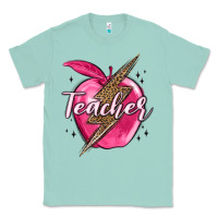 Seafoam teacher lightning bolt valentine s day Classic Tee - MaliasSmallBusiness
