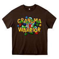 Chocolate Brown grandma of a warrior Heavy Core Tee - Artiststas
