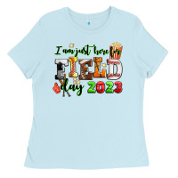 Baby Blue i am just here for field day  2023 Ladies Tee - AdoDesignShop