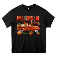 Black pumpkin farm truck Heavy Core Tee - AdoDesignShop