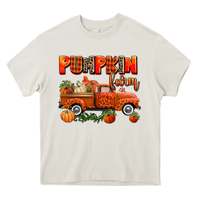 Pumpkin Farm Truck Heavy Core Tee by AdoDesignShop | Teevron