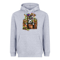 Heather Grey mardi gras goat Heavyweight Hoodie - CowGirlArtShop