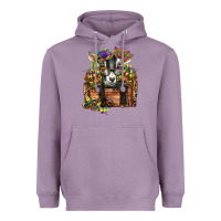 Lavender mardi gras goat Heavyweight Hoodie - CowGirlArtShop