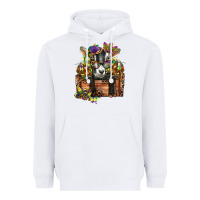 White mardi gras goat Heavyweight Hoodie - CowGirlArtShop