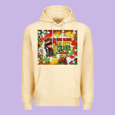 Juneteenth Breaking Every Chain Since 1865 Premium Hoodie Designed By Cowgirlartshop