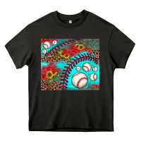 Asphalt baseball leopard turquoise sunflower Heavy Core Tee - JahusDesignShop