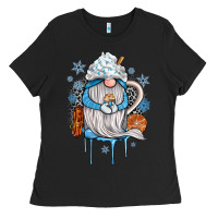 Black winter gnome coffee Ladies Tee - JahusDesignShop