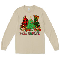 Mushroom Feliz Navidad Long Sleeve Tee - NancyCooperArtShop