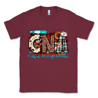 Burgundy Christmas cna certified nursing assistant Classic Tee - JahusDesignShop