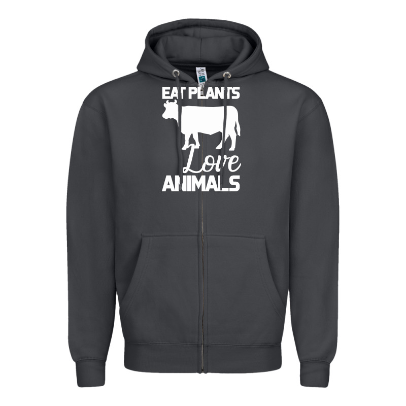 Eat Plants Love Animals Zipper Hoodie by Bettercallsaul | Teevron