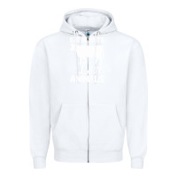White Eat Plants Love Animals Zipper Hoodie - Bettercallsaul