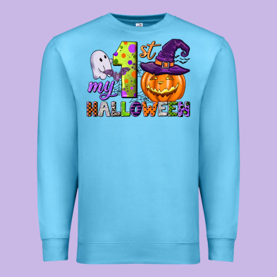 My First Halloween Premium Sweatshirt Designed By Cowgirlartshop