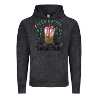 Vintage Black iced coffee social club Vintage Hoodie - MaliasSmallBusiness