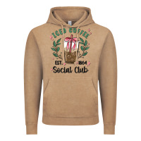 Vintage Coffee iced coffee social club Vintage Hoodie - MaliasSmallBusiness