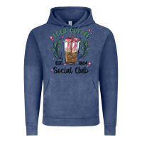 Vintage Denim iced coffee social club Vintage Hoodie - MaliasSmallBusiness