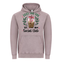 Vintage Zinc iced coffee social club Vintage Hoodie - MaliasSmallBusiness