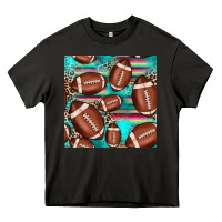 Asphalt football leopard turquoise seamless pattern Heavy Core Tee - JahusDesignShop
