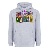 Heather Grey mardi gras queen Heavyweight Hoodie - CowGirlArtShop