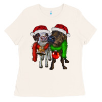 Bone two christmas heifers Ladies Tee - RanaPortraitStore