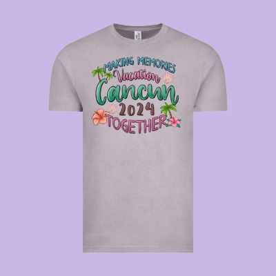 Making Memories Vacation Cancun 2024 Together Vintage Tee Designed By Maliassmallbusiness