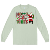 Holly Jolly Vibes Christmas With Santa Long Sleeve Tee | Teevron