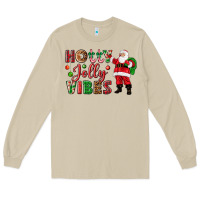Mushroom Holly Jolly vibes Christmas with Santa Long Sleeve Tee - NancyCooperArtShop
