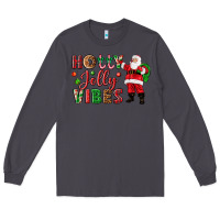 Smoke Holly Jolly vibes Christmas with Santa Long Sleeve Tee - NancyCooperArtShop