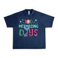 Navy 100 mermazing days Urban Heavy Tee - MaliasSmallBusiness