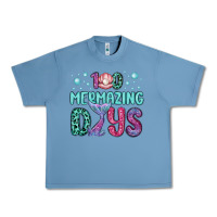 Pebble Blue 100 mermazing days Urban Heavy Tee - MaliasSmallBusiness