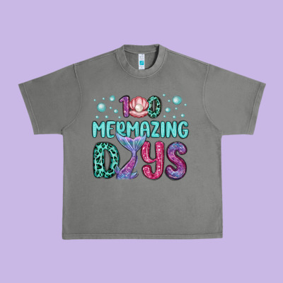 100 Mermazing Days Urban Heavy Tee Designed By Maliassmallbusiness
